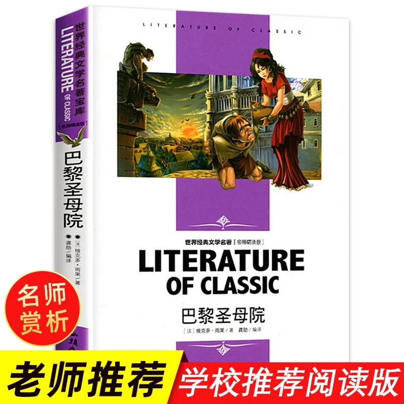 巴黎圣母院正版原著世界经典文学名著青少版外国儿童文学书籍长