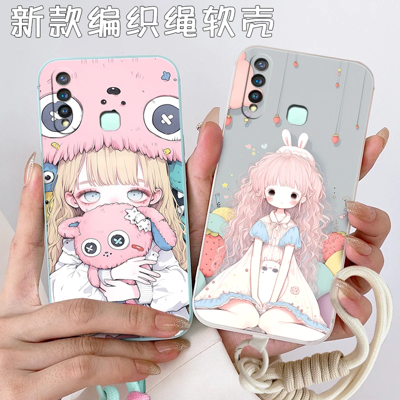 高颜值腕带款vivoz5i手机壳V1941A创意软硅胶新款仙女时尚防摔潮