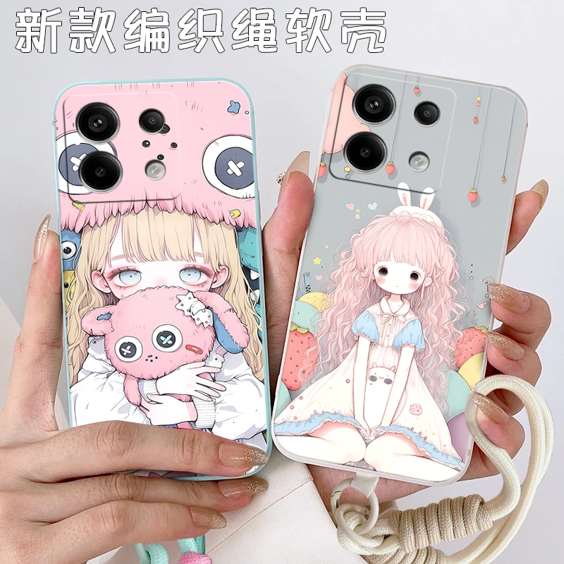 高颜值腕带款红米note13pro手机壳2312DRA50C创意防摔软硅胶新款