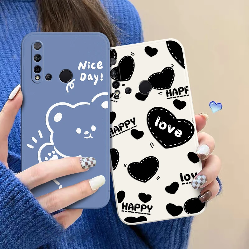清新插画华为nova5i手机壳novo5i磨砂n0ve5l软硅胶nove防摔GLK-AL