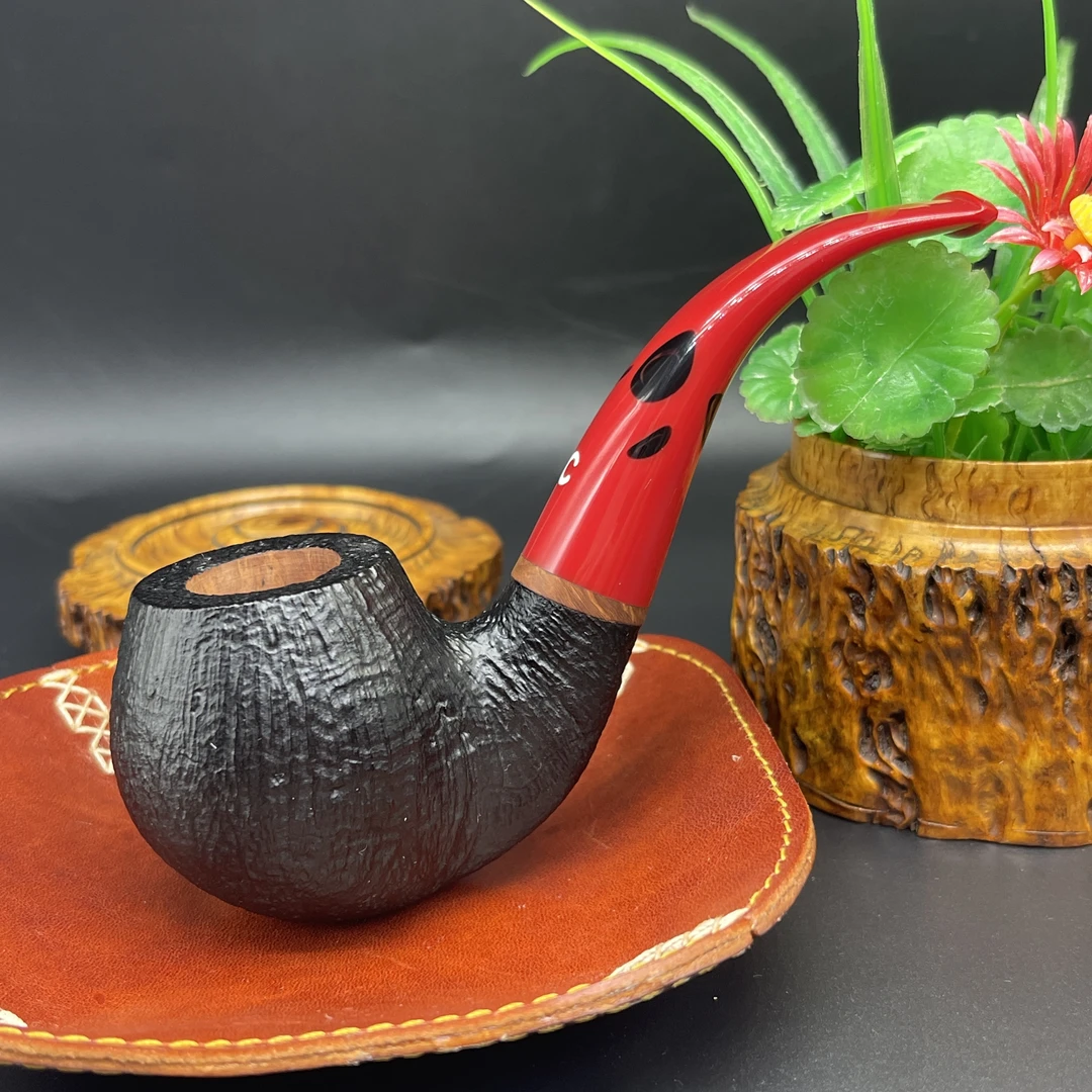 意大利齐博吸血鬼喷砂苹果石楠木手工烟斗烟具