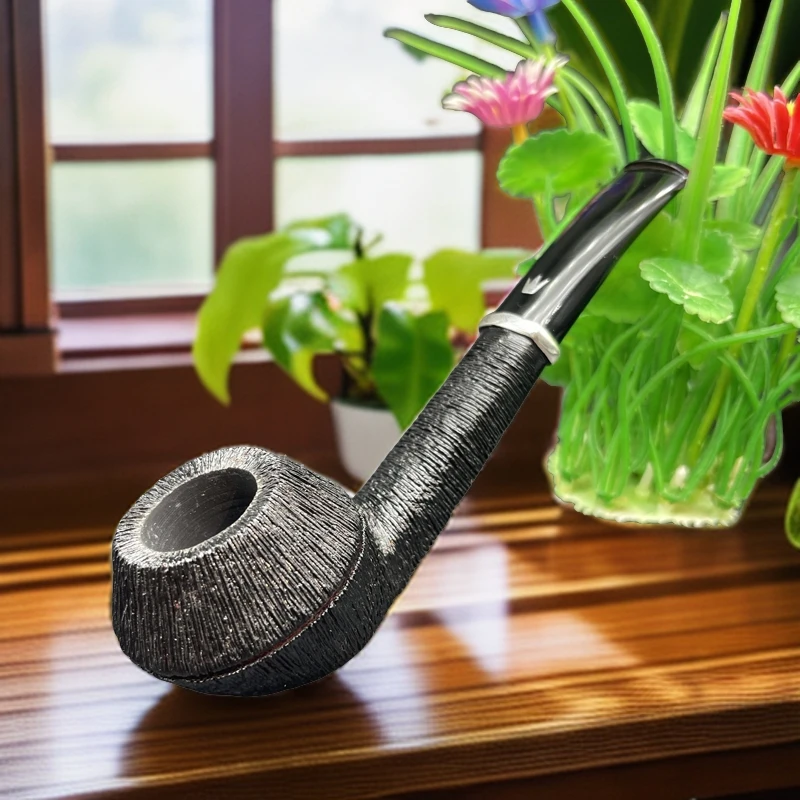 意大利火焰王银圈飞碟牛头石楠木手工烟斗烟具