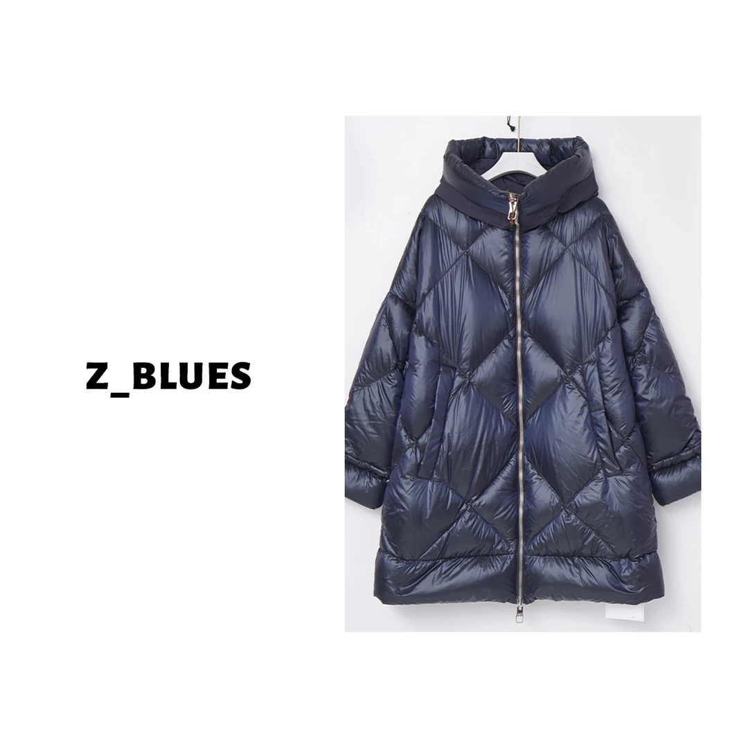 Z.blues【落叶灌木 所栖之处】百搭中长款鹅绒羽绒服女YZXPCX569-1