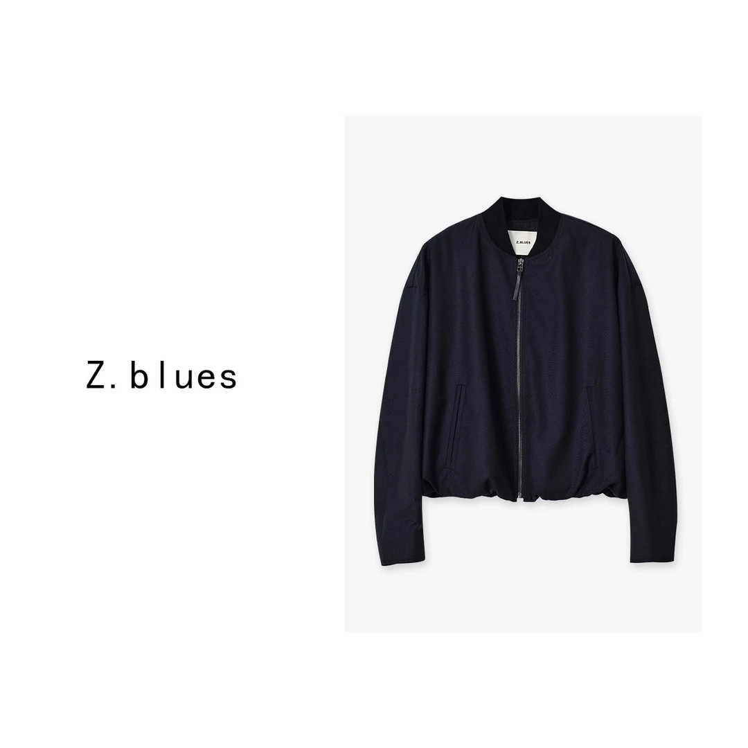 Z.blues【鲜活趋势】时尚中性风上衣黑色短款夹克外套女款YZJR3036
