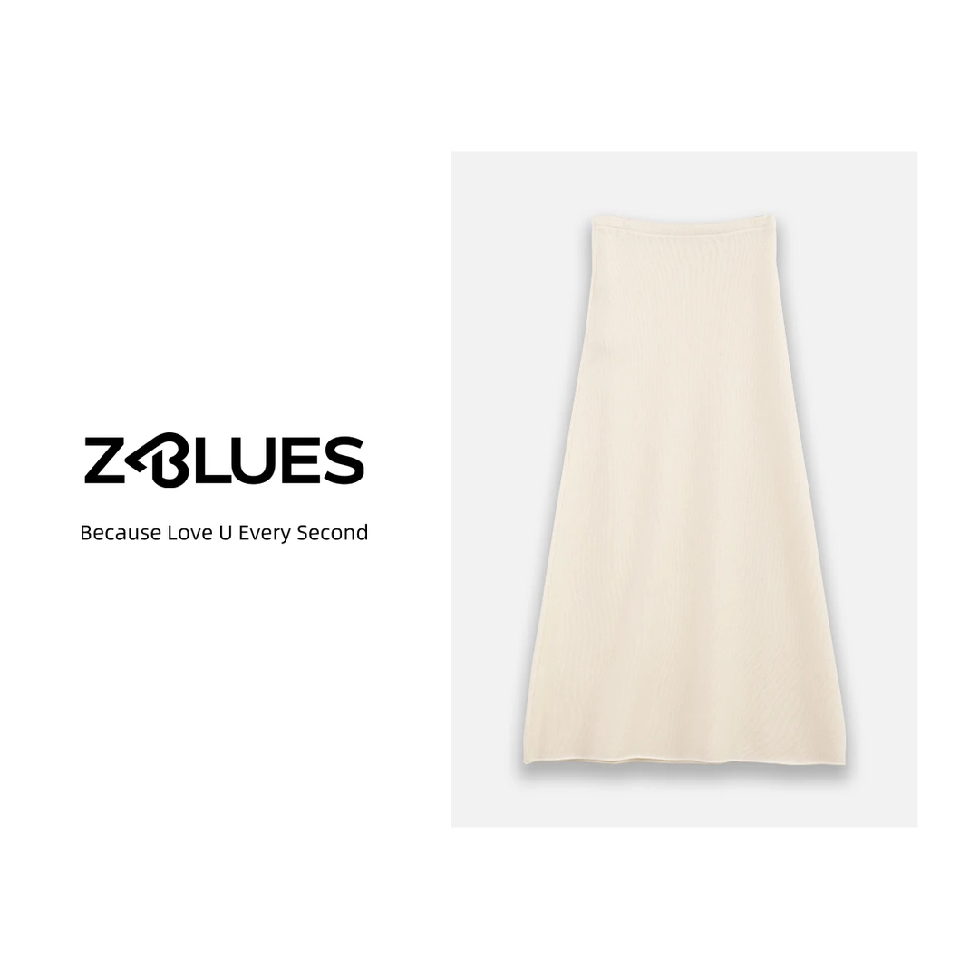 【Z_BLUES】云中君不见 秋冬新款纯色羊绒A字半身裙长裙女YZQSHA297