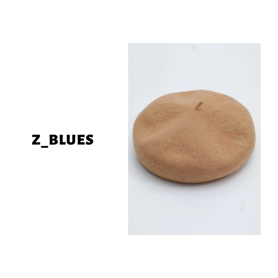 Z.blues【休闲帽子】复古韩版日系时髦百搭羊毛贝雷帽YZSYC0001