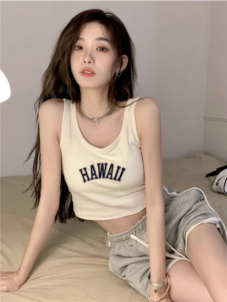 吊带背心美背女夏季内搭外穿文胸一体打底无袖T恤带胸垫辣妹