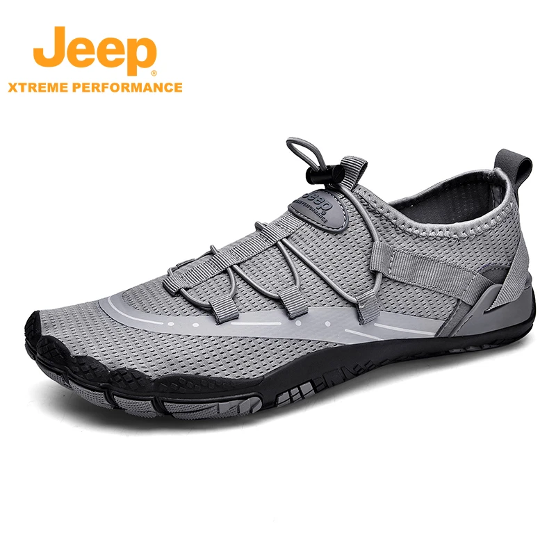 JEEP/吉普户外徒步鞋男士软底网面涉水溯溪鞋五指鞋防滑玩水鞋