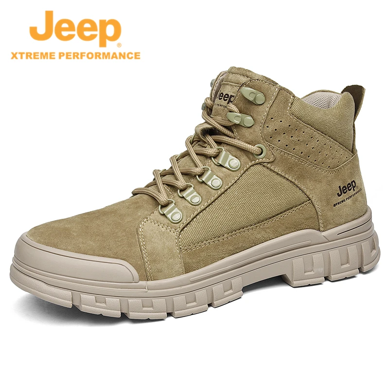 JEEP/吉普透气潮鞋高帮英伦户外徒步鞋运动休闲百搭潮流高能感
