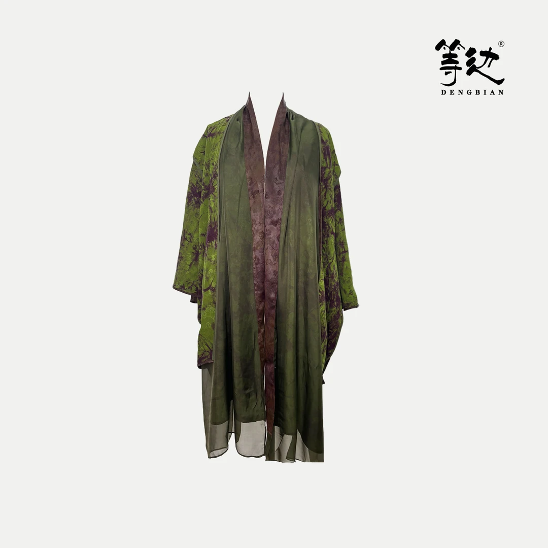【等边香云纱】满分桑蚕丝扎染双非遗双穿外披上衣DB-WP240088-2