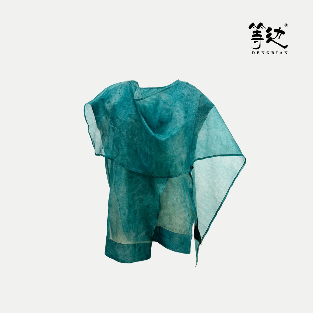 【等边香云纱】桑蚕丝香云纱欧根纱上衣DB-S240055