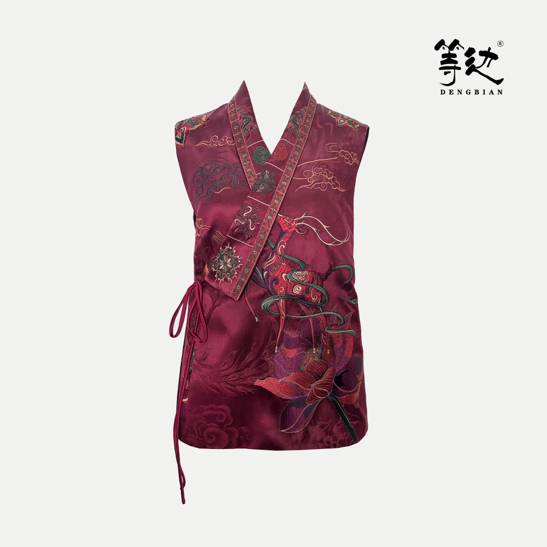 【等边·九色鹿系列】九色鹿彩金绣马甲DB-MJ240160