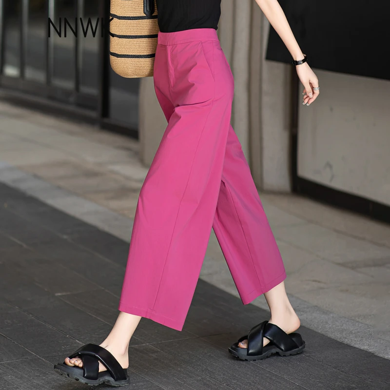 高腰休闲裤九分裤直筒裤子女款爆款2026新款夏季薄款冰丝西装裤女