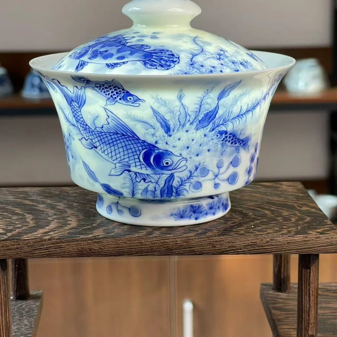明煜珍藏鱼藻盖碗