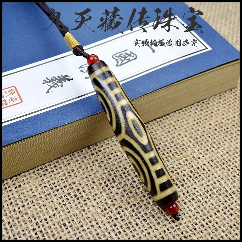 藏式玛瑙龙六眼挂件时尚简约百搭吊坠手工雕刻男女款民族风项链