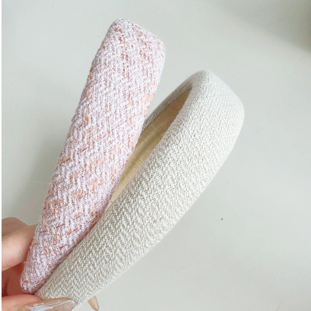 浅浅樱花甜美格纹温柔气质百搭简约发箍