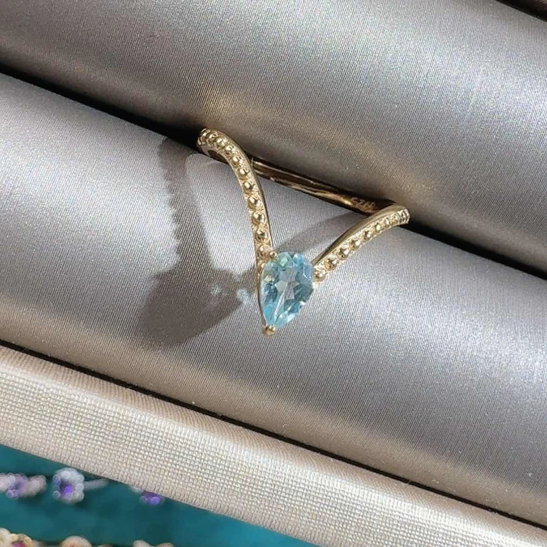 【闪购商品】托帕石戒指银S925镶嵌