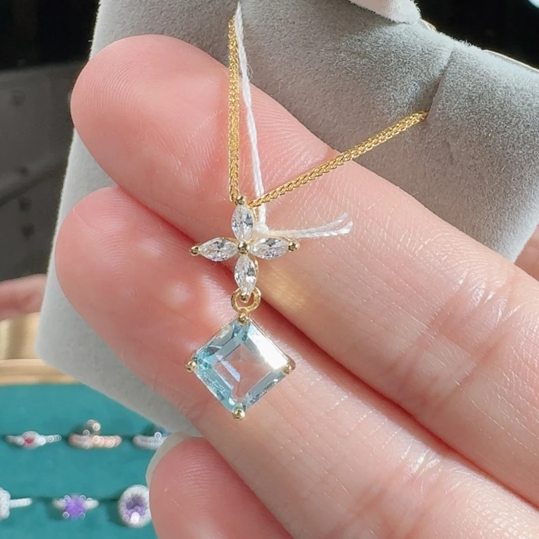 【闪购商品】托帕石颈饰银S925镶嵌