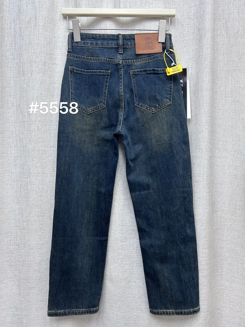 5558#秋季弹力烟管直筒裤韩版九分牛仔裤