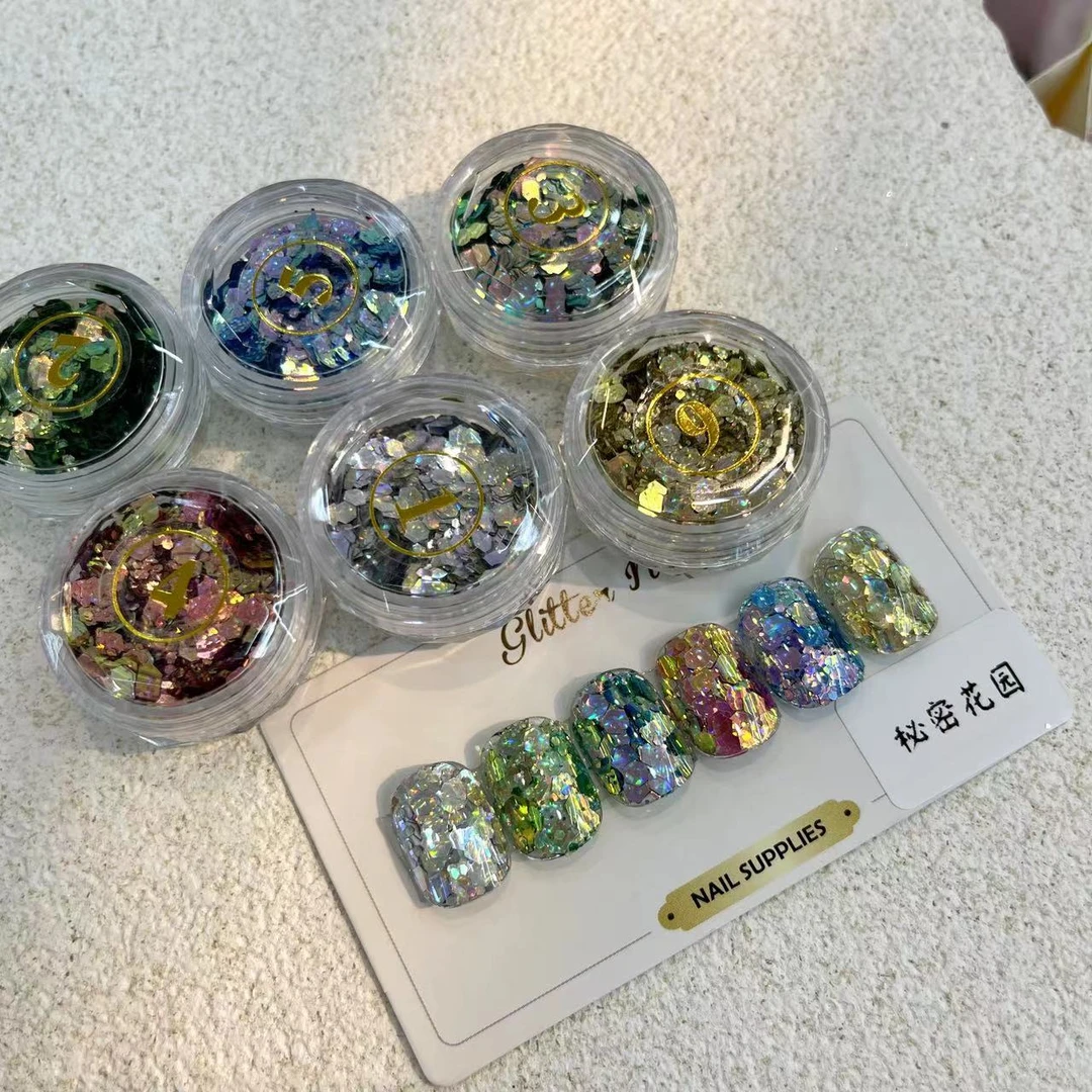 【6盒】秘密花园高端亮片·老包高端美甲粉类专场