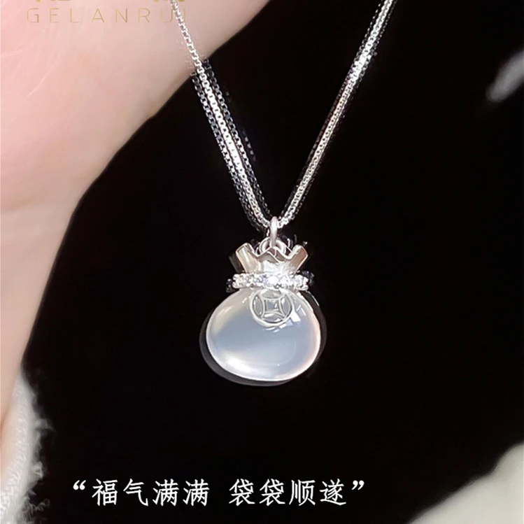 坠链均足银 999纯银福袋项链女款轻奢小众精致送女朋友情人节礼物