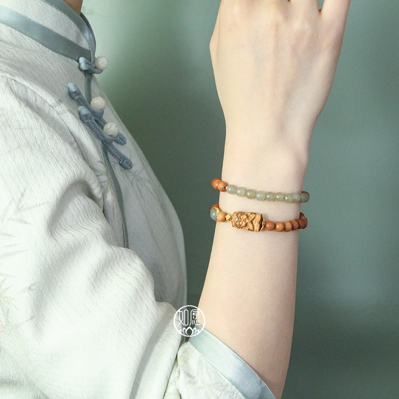 【欧若风】印度上等正宗老山檀香扎基拉姆手串新中式国风文玩木串