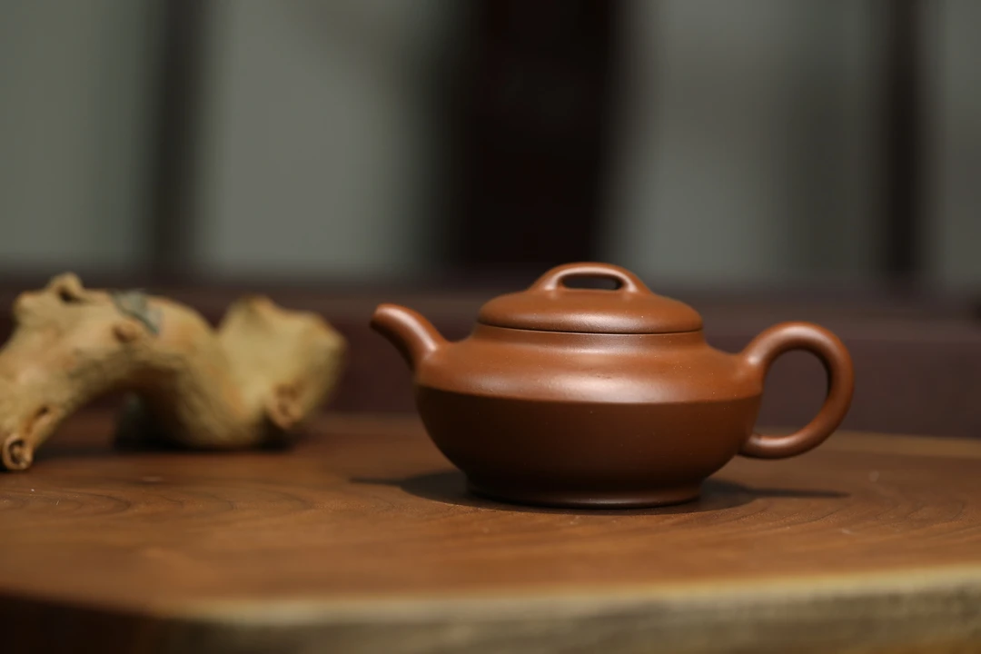 宜兴原矿紫砂壶 全手工红皮龙合欢壶160cc