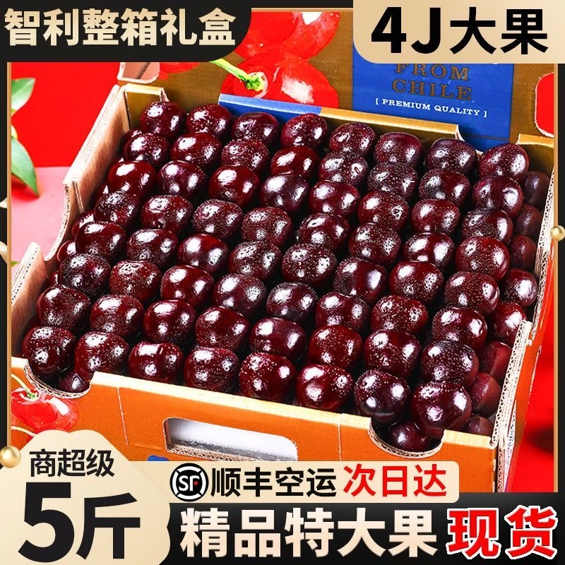 顺丰空运智利车厘子甜心黑珍珠大樱桃新鲜爆汁孕妇水果高档礼盒装