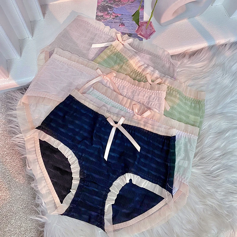 语萱娜【110-210斤】大码秋冬内裤女士性感高腰舒适三角裤5条AX294