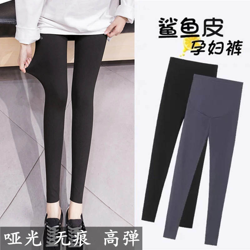 孕妇2025新鲨鱼裤薄款外穿裤高弹瑜伽打底裤休闲宽松孕妇装春秋季