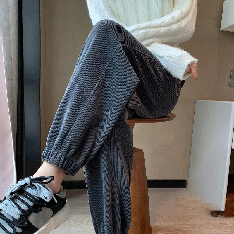 孕妇裤子秋冬季束脚裤直筒显瘦灯笼裤加绒加厚长裤休闲裤孕妇裤