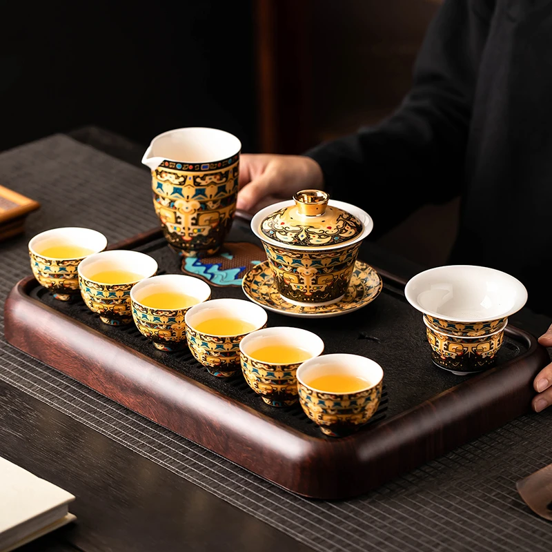 盖碗功夫茶具套装家用专用羊脂玉白瓷陶瓷泡茶器中式高档泡茶壶