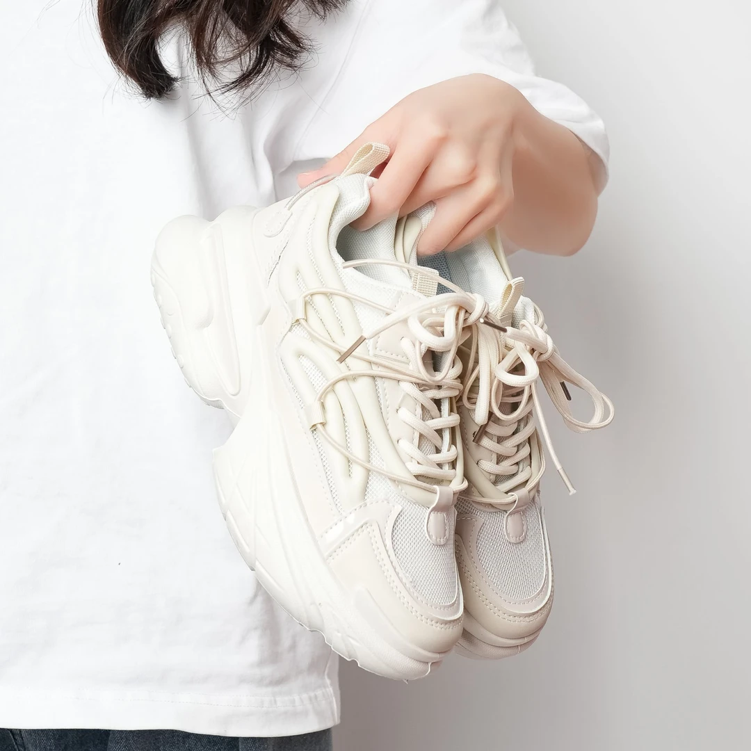 韩版2024新款秋季厚底增高运动休闲老爹鞋B7