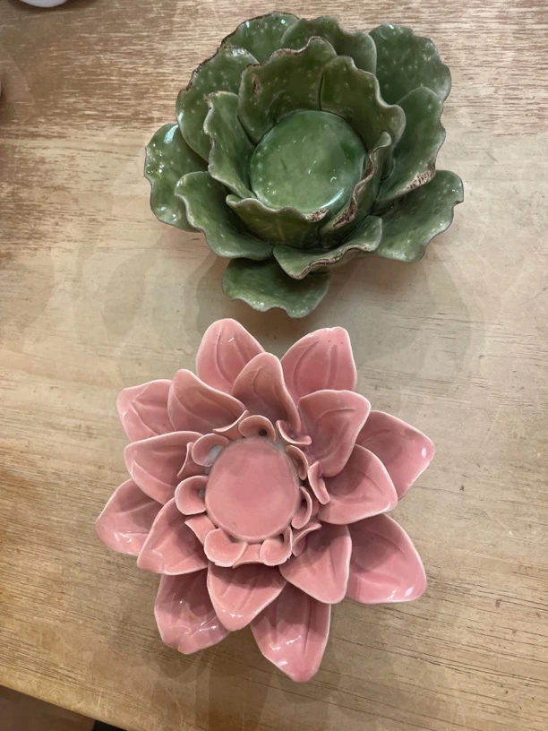 昆轩家烛台两个颜色拍一发二小缺瓷微瑕