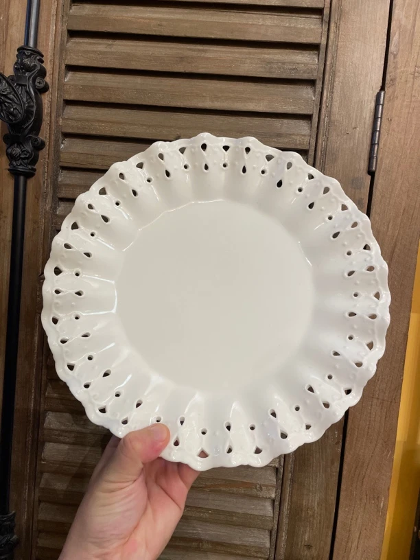 昆轩家八字镂空盘子32厘米