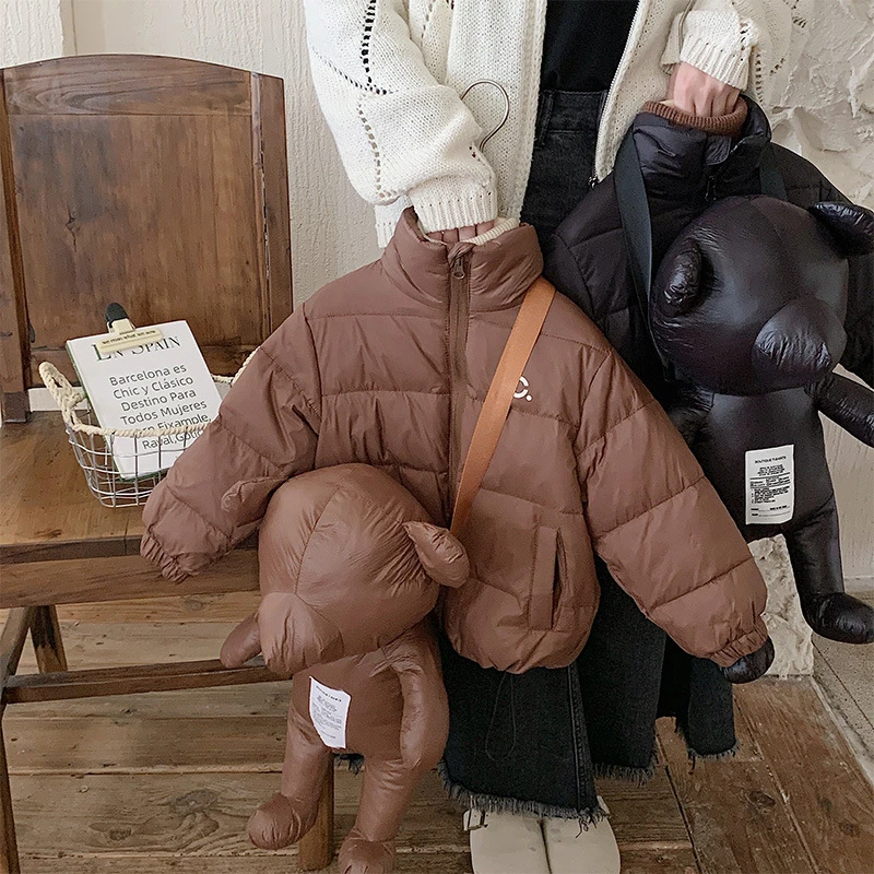 【伊品】2024冬季新款儿童羽绒服男童韩版白鸭绒内胆洋气外套小熊背