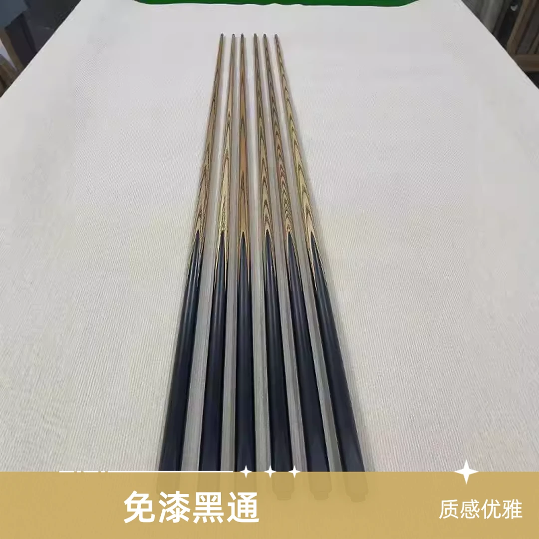 职业免漆黑通中八小头台球杆桌球杆