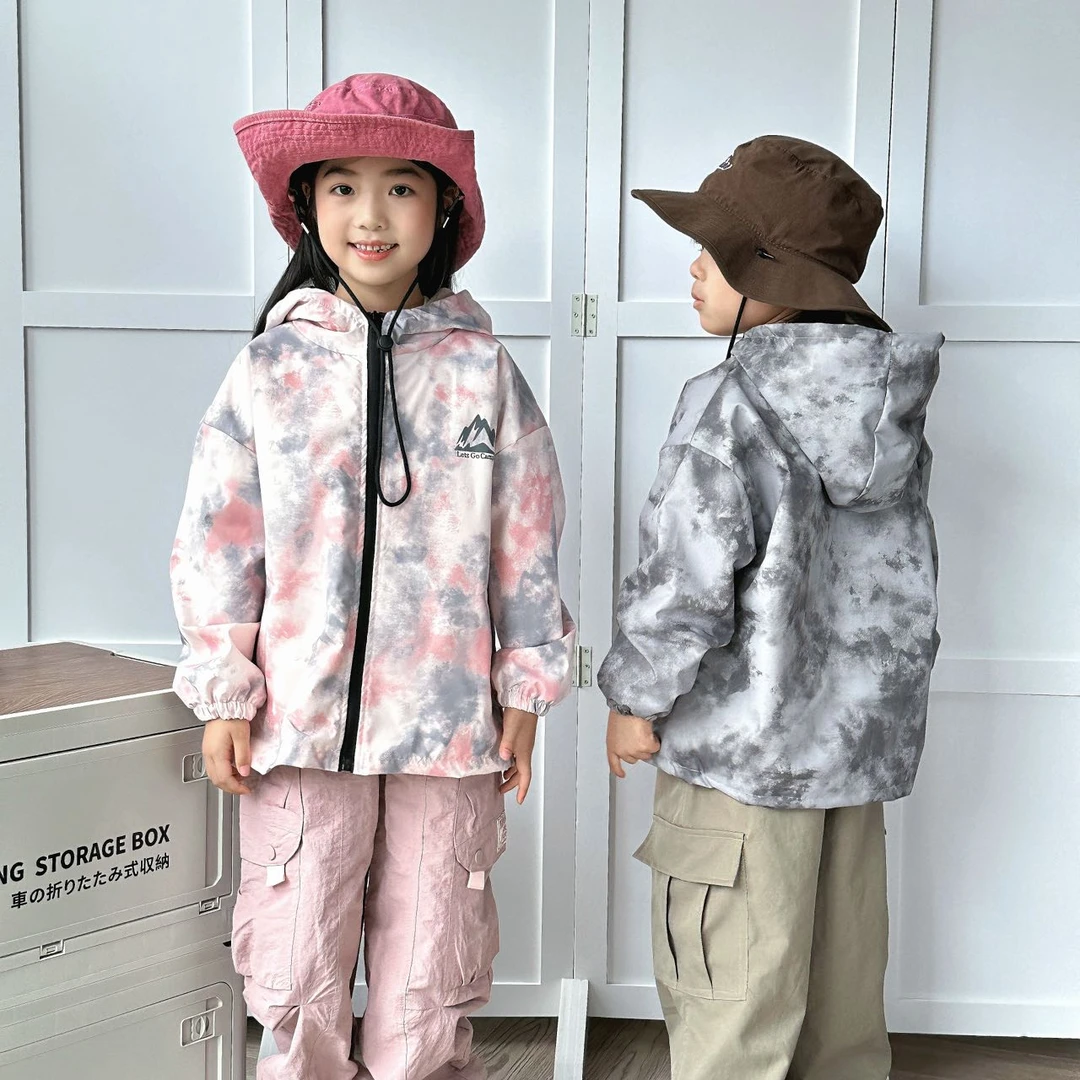 【主播推荐】儿童秋冬款炫彩加绒外套男女童休闲连帽上衣 WT24155