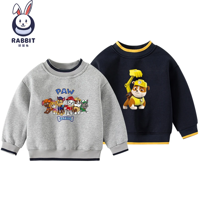 汪汪队童装男女童冬季加绒卫衣秋冬款儿童保暖衣服宝宝套头上衣潮