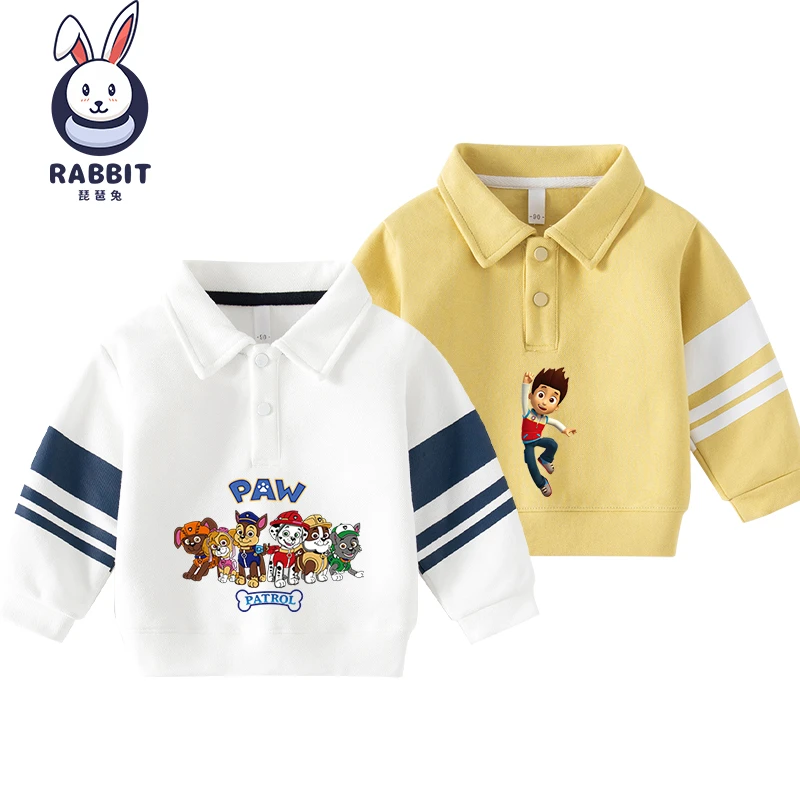 汪汪队童装宝宝秋装新款男女童翻领卫衣长袖polo衫儿童洋气打底衫