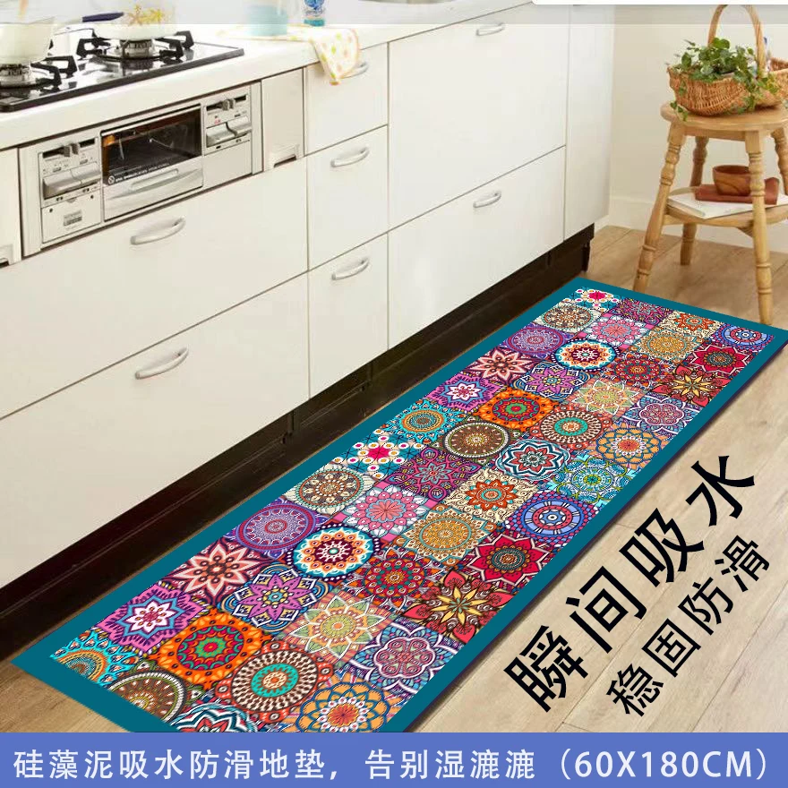 【硅藻泥】60x180cm厨房地垫吸水地垫入户门垫防滑地垫门口地垫
