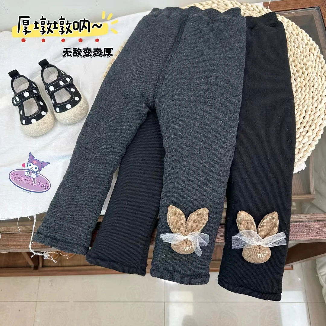 【清仓福利】一条过冬儿童打底裤女童加棉厚冬季外穿裤子保暖可开档