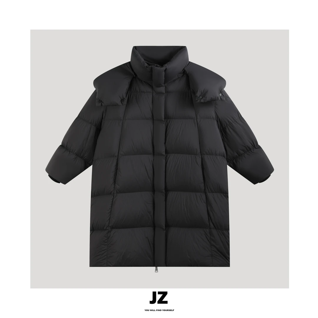 金子/JZ SO MUCH【连帽黑鹅】2025冬季必备90鹅绒无胆直充鹅绒服
