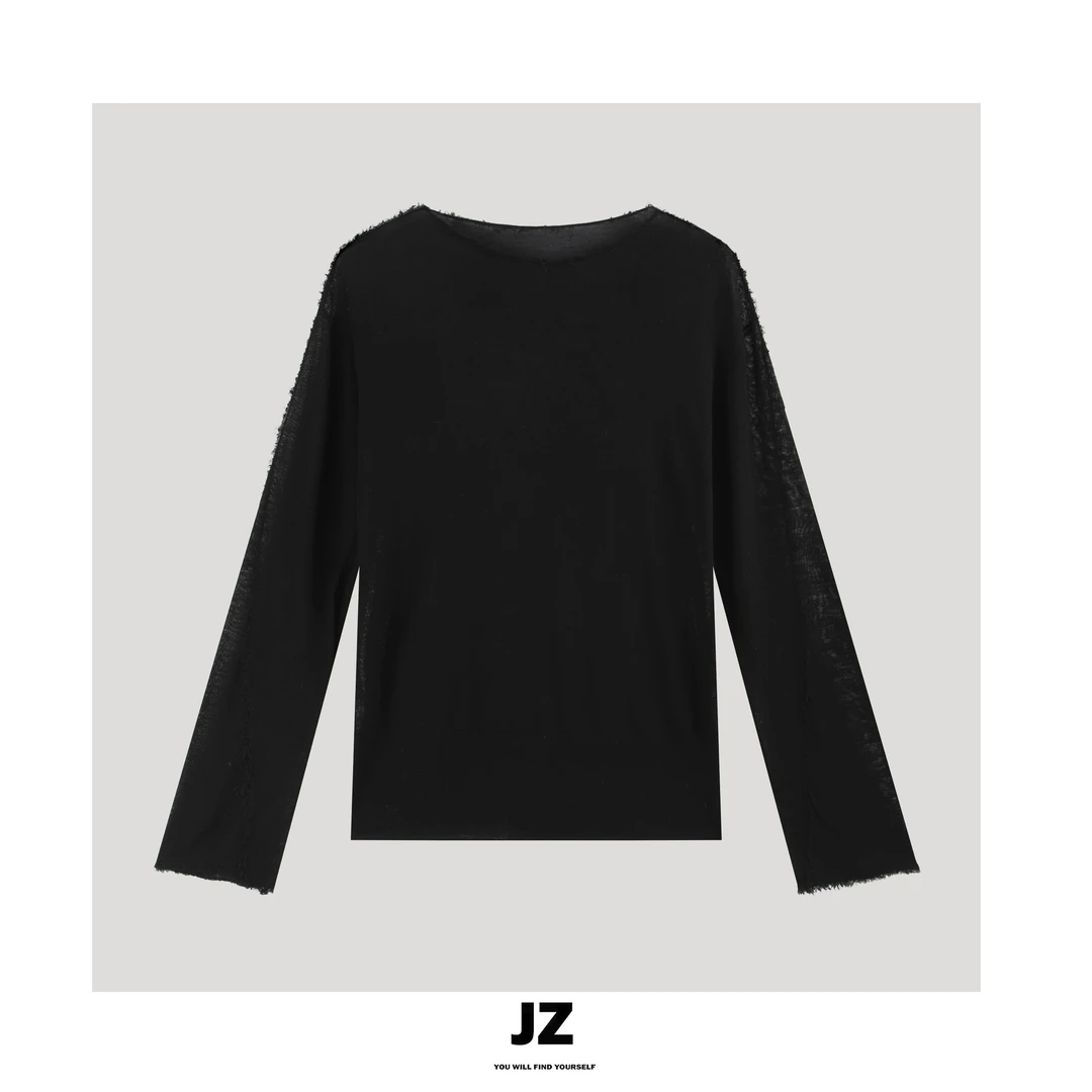 金子/JZ SO MUCH【水溶羊毛流苏上衣】100水溶羊毛羊毛的软黄金毛衣