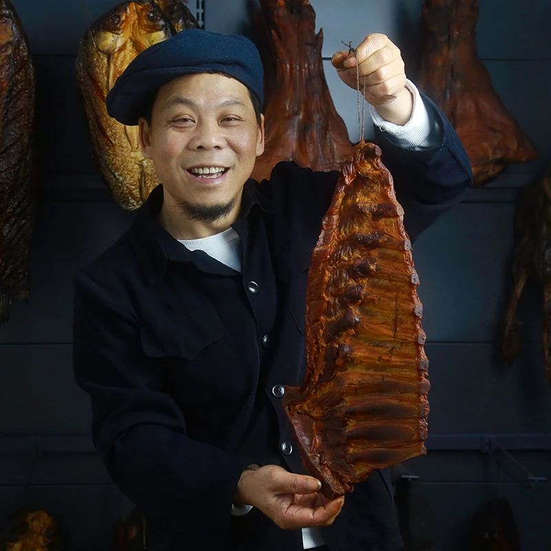 腊排骨 八阿公农家特色湘味糠熏(主播现称现场改价)