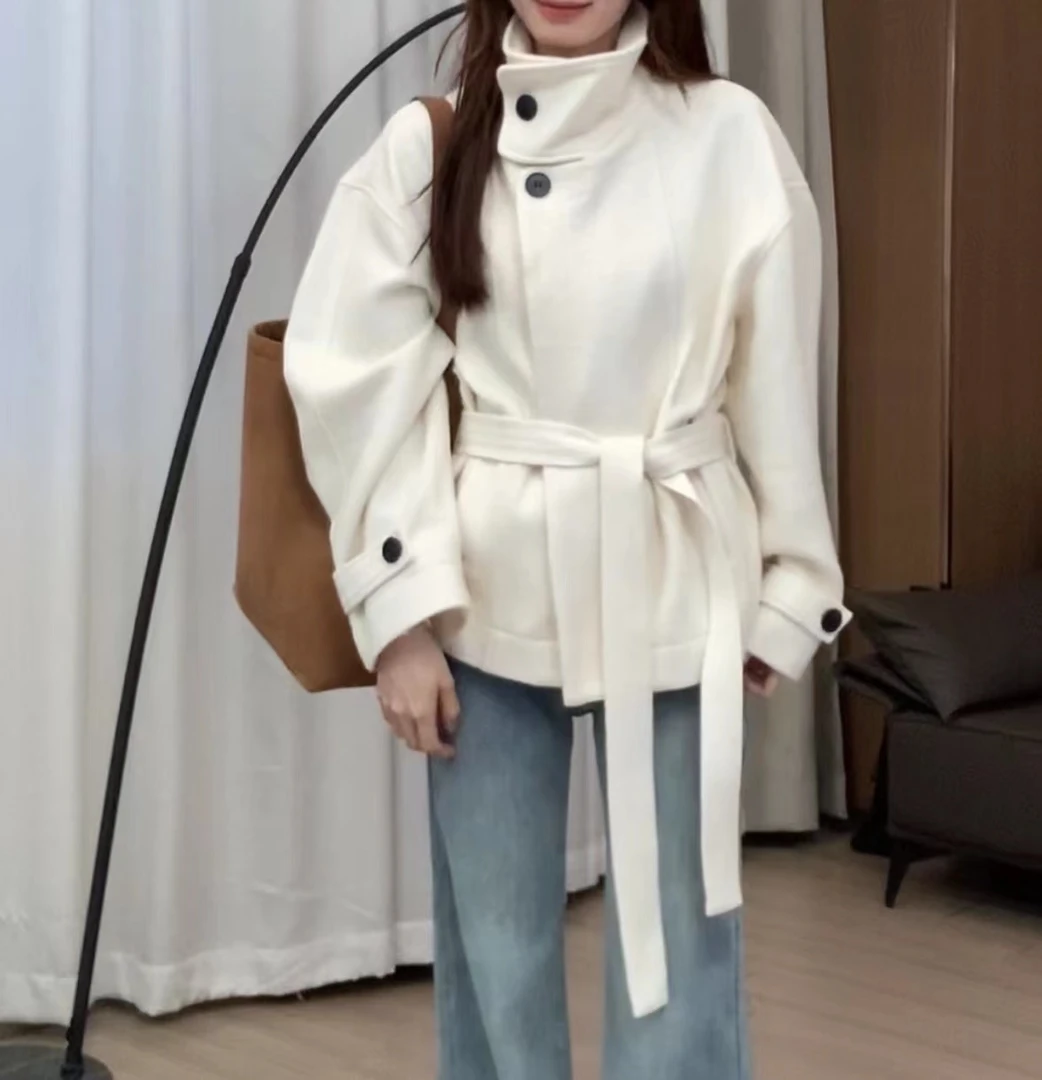 慵懒简约百搭毛呢外套-阿凯自制HF 7209