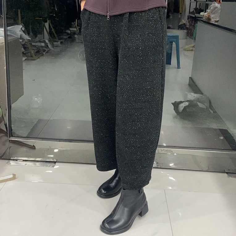 201高端休闲时尚洋气加绒阔腿裤