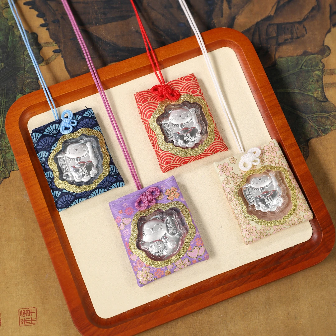 足银银制品 足银福袋（链接可选）新中式设计款挂件车挂包包挂首饰