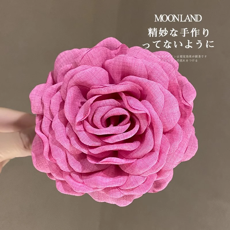 Moonland/慕阑网红爆款立体玫瑰花ins鲨鱼夹大号发抓