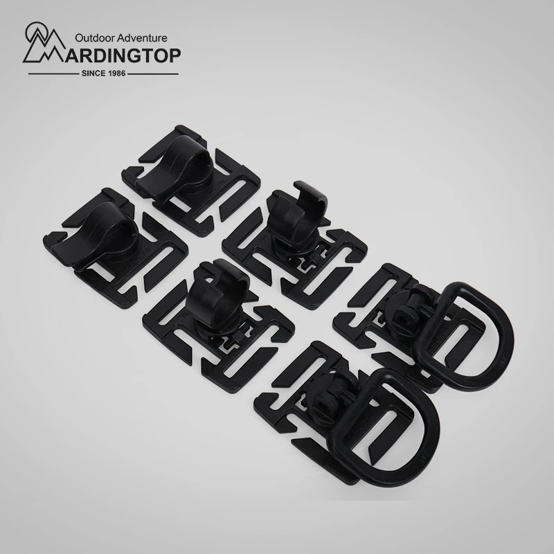 Mardingtop户外战术背包功能挂扣莫利系统扣具套装水管夹快挂黑色
